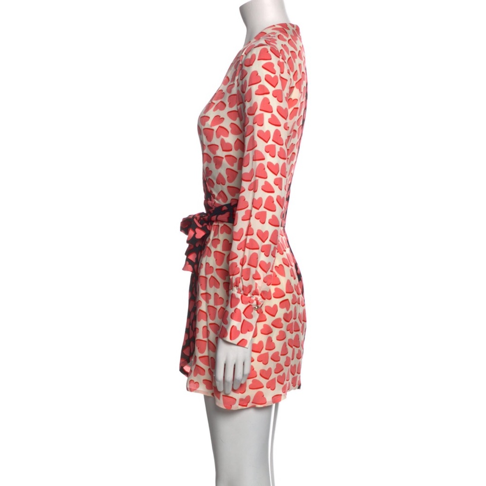 🙅🏻‍♀️ SOLD 🙅🏻‍♀️ Rebecca Vallance Twin Hearts Asymmetric Wrap Dress - Picture 2 of 5